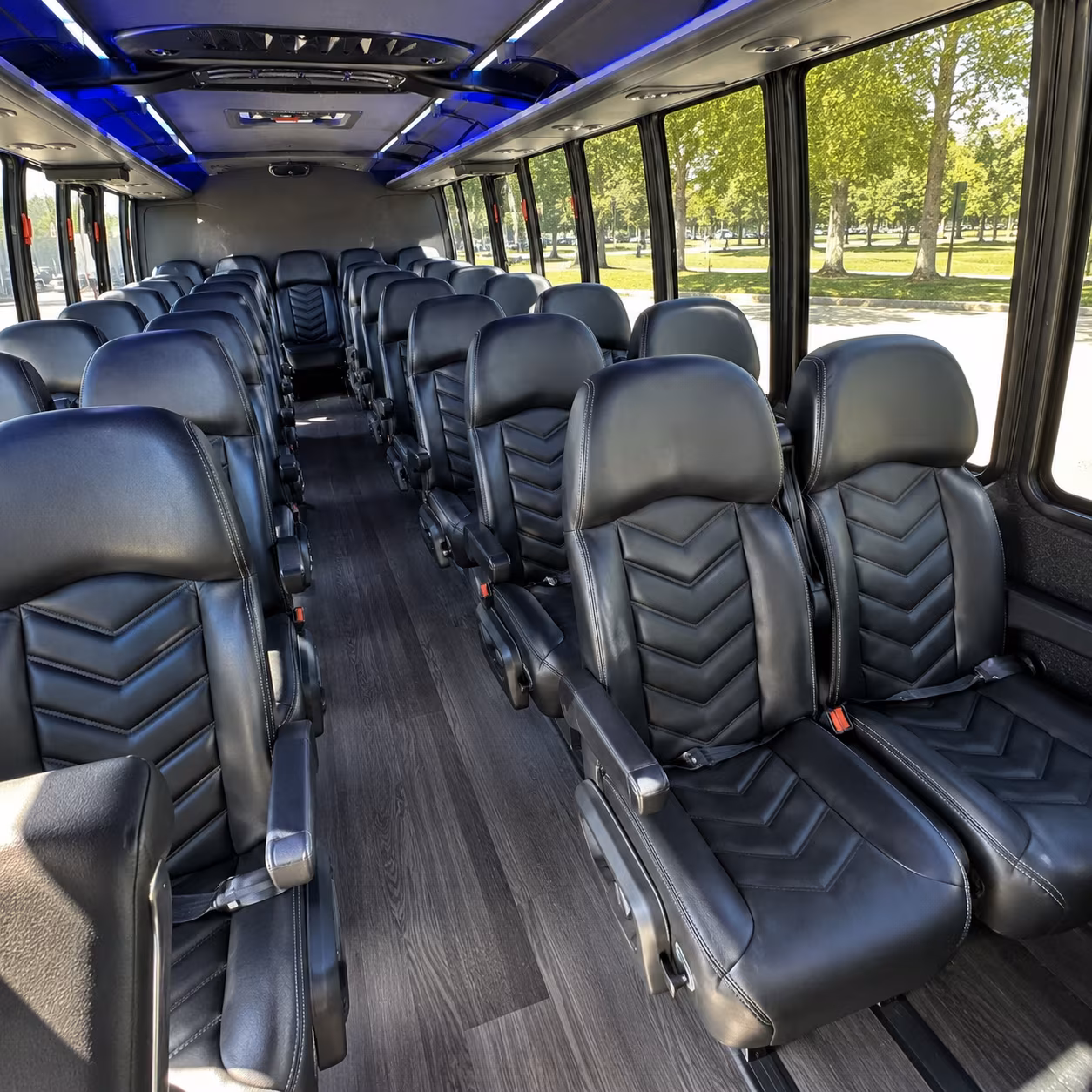 palm coast 25 passenger minibus interior