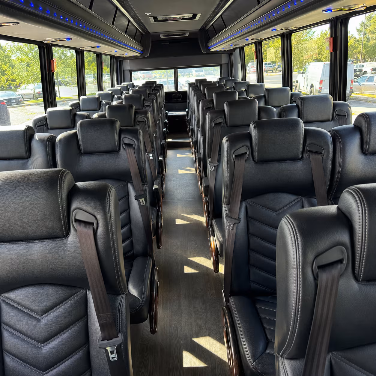 palm coast 28 passenger minibus inside