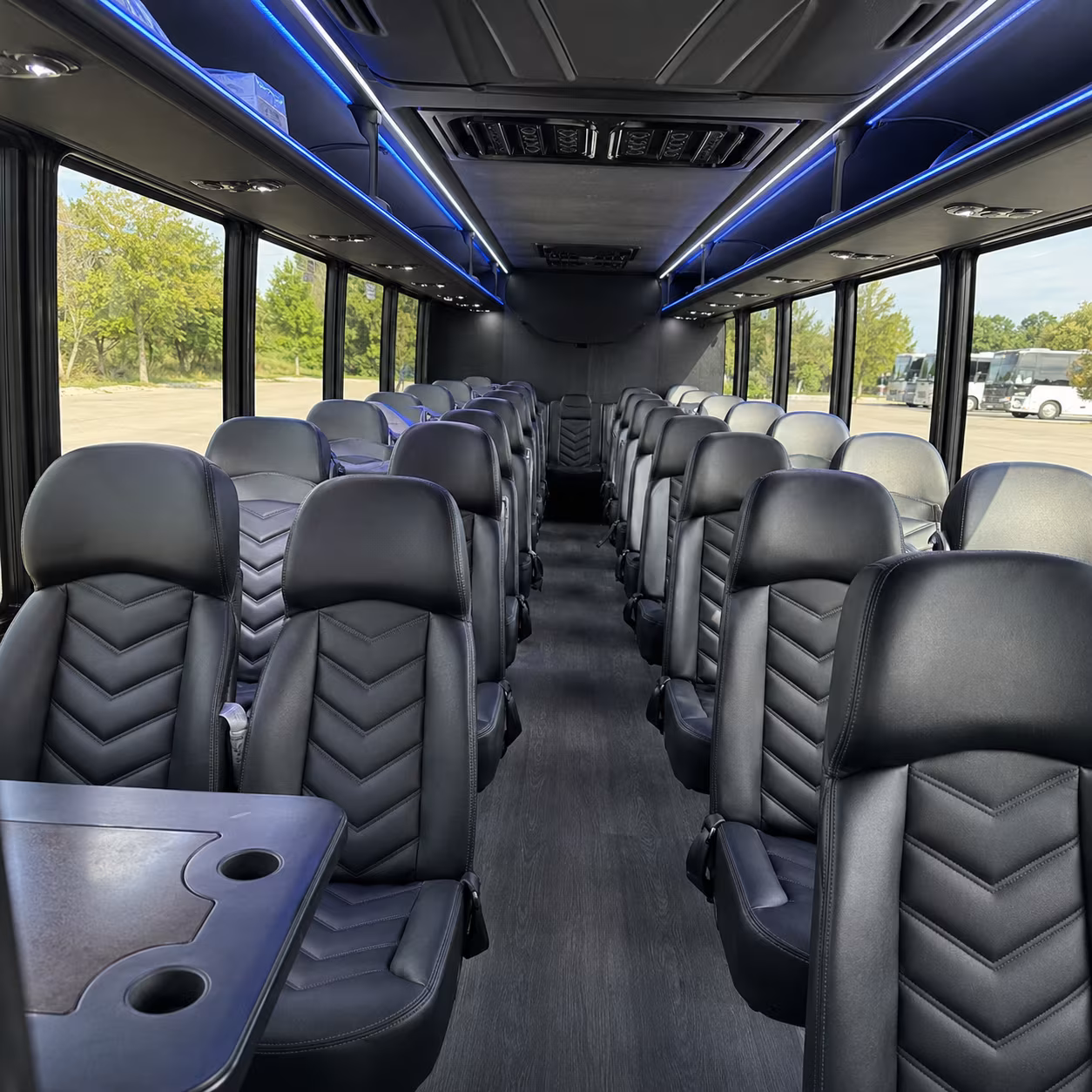 palm coast 28 passenger minibus interior