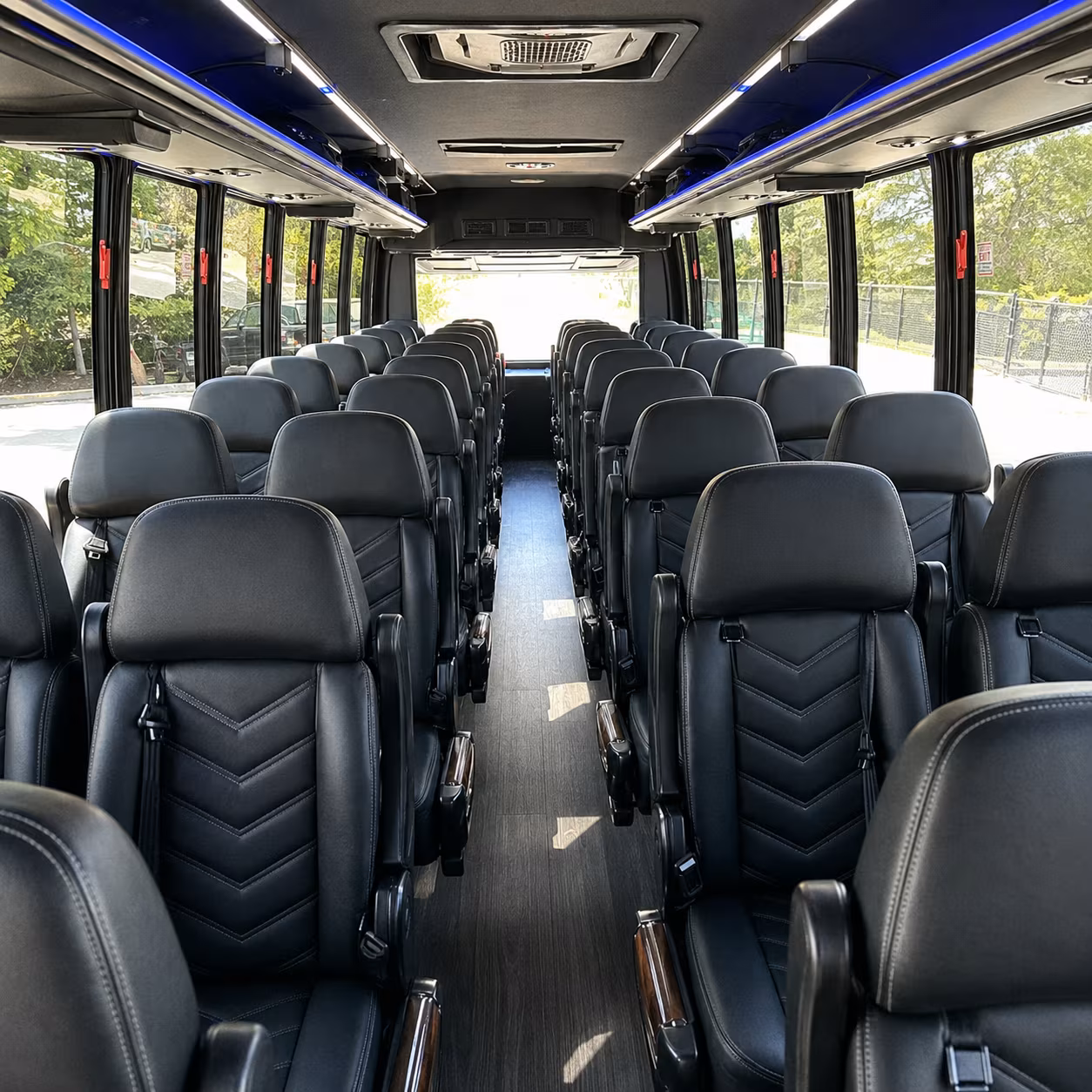 palm coast 35 passenger minibus interior