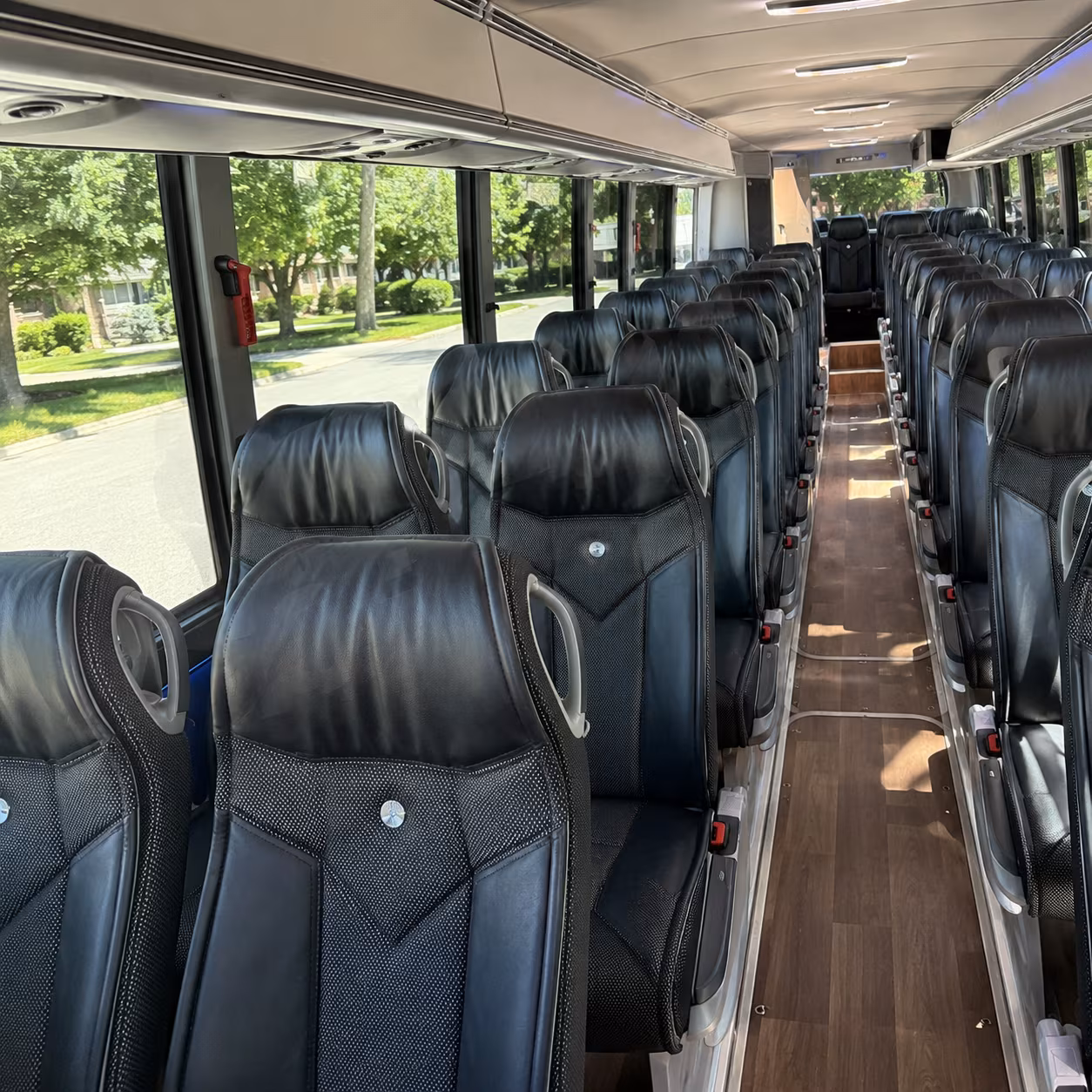 palm coast 40 passenger charter bus inside