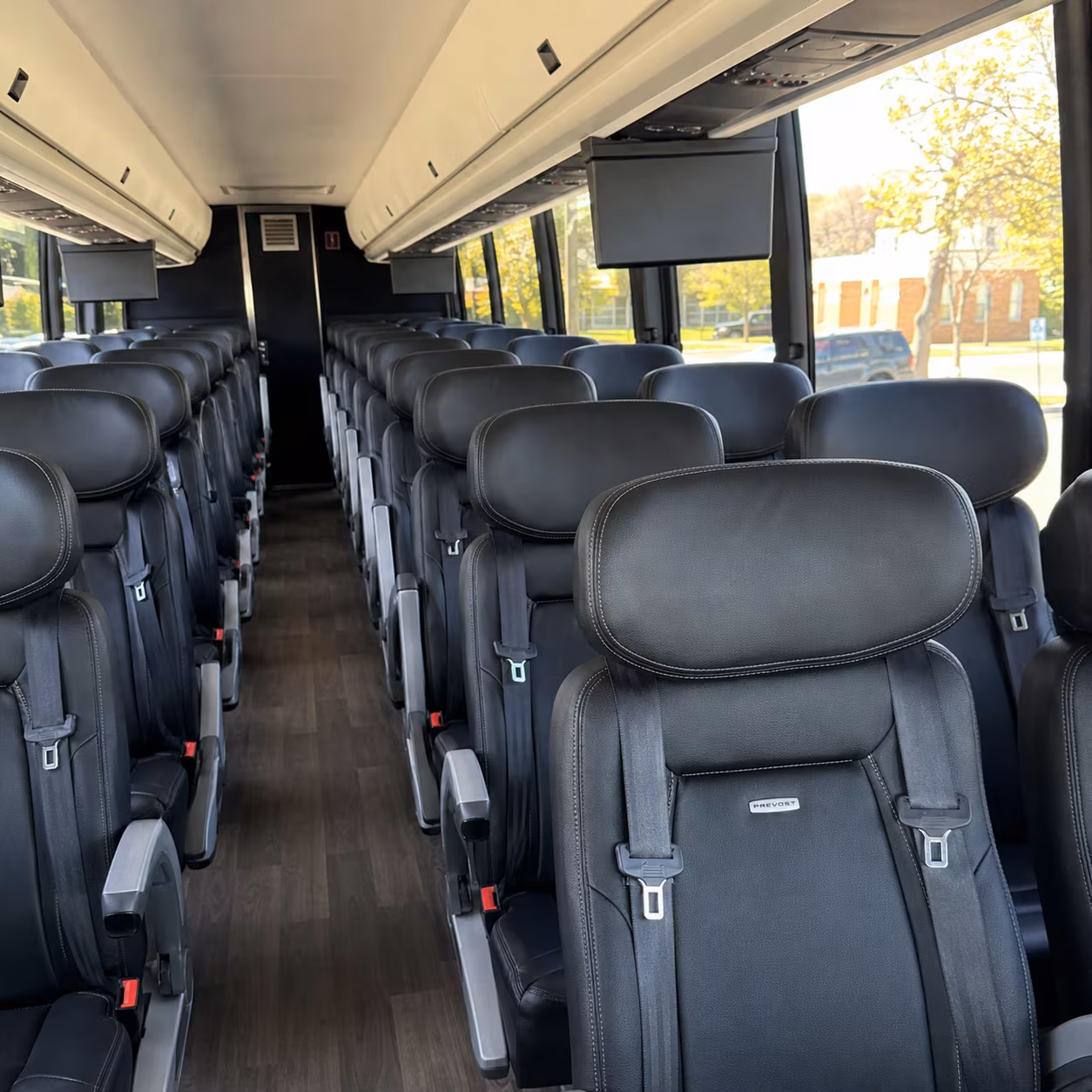 palm coast 45 passenger charter bus inside
