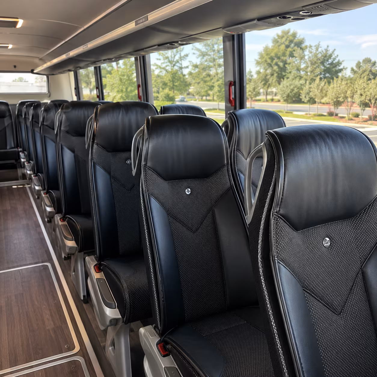 palm coast 45 passenger charter bus interior
