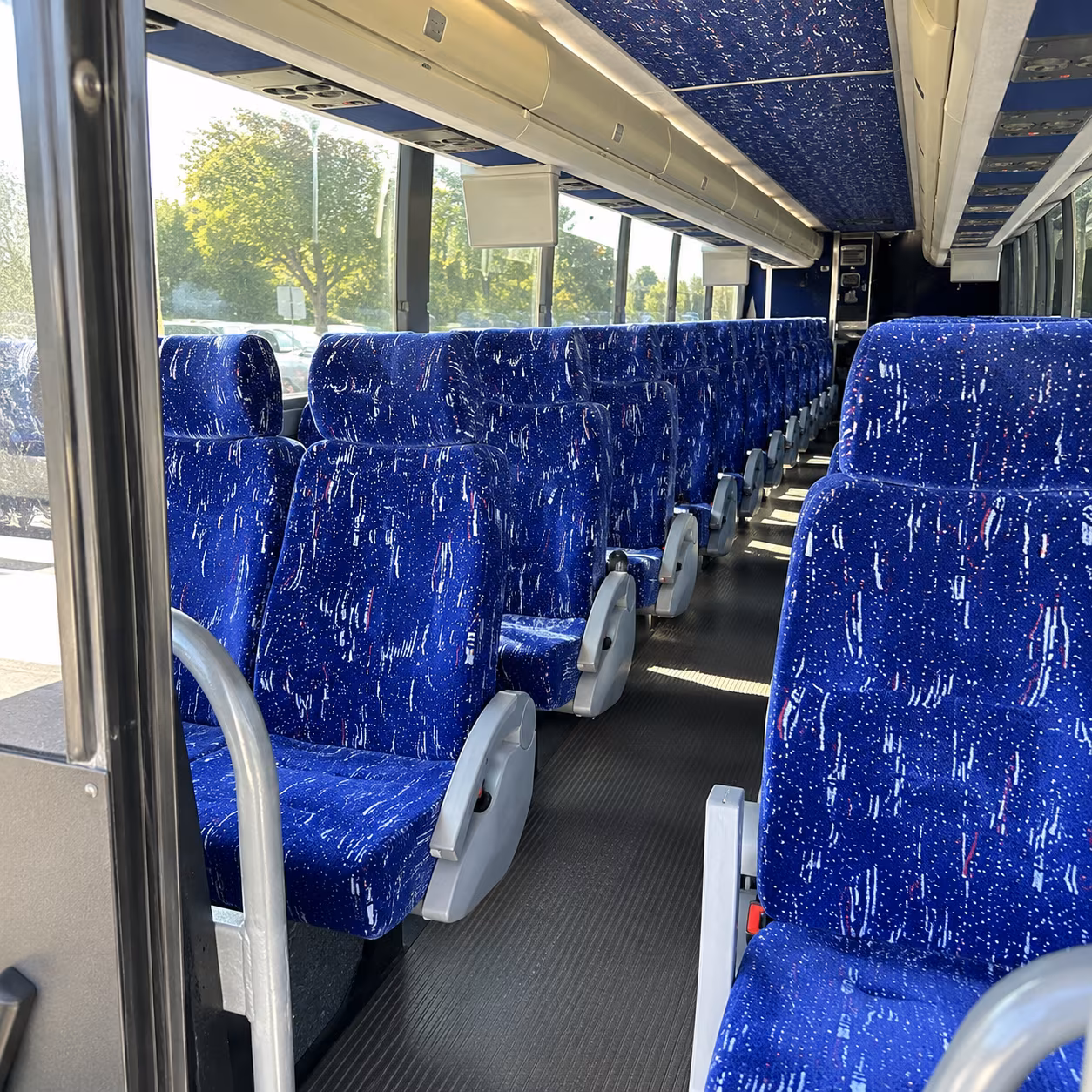 palm coast 50 passenger charter bus inside