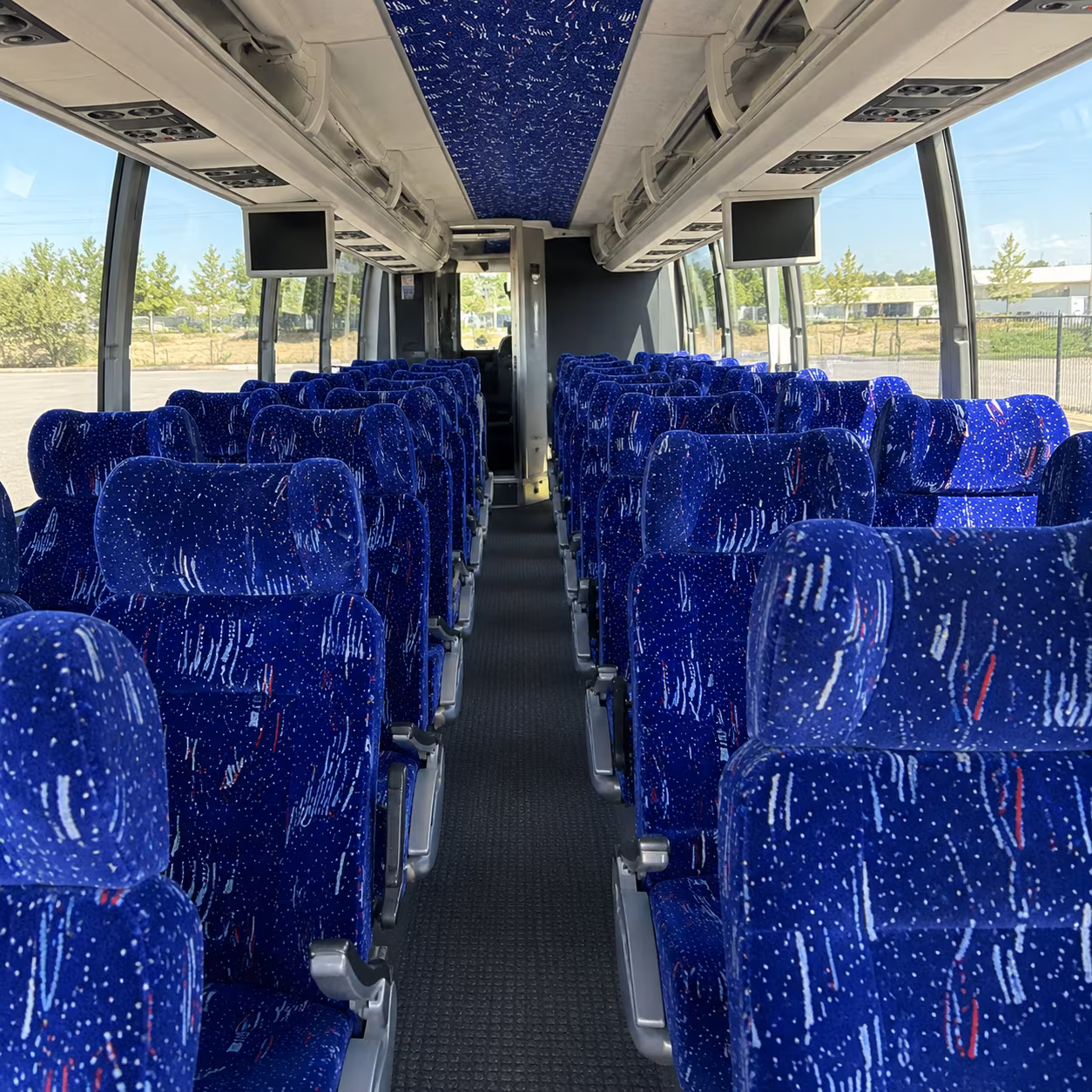 palm coast 54 passenger charter bus interior