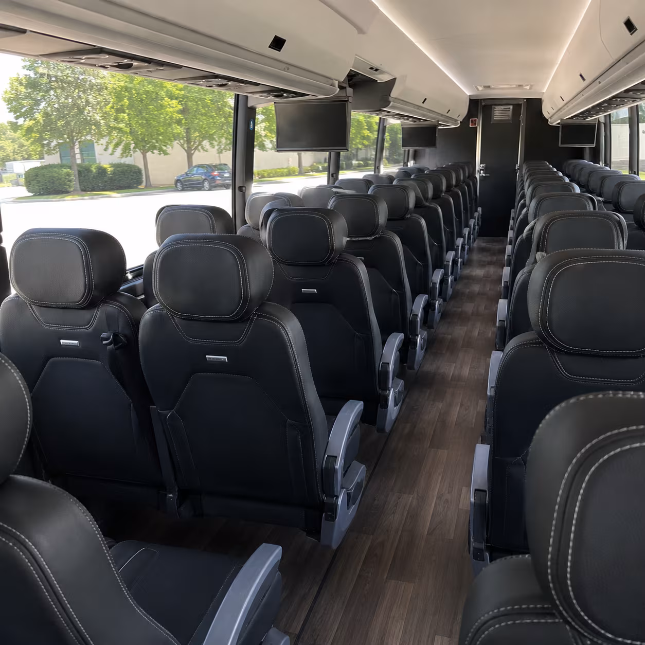 palm coast 56 passenger charter bus interior