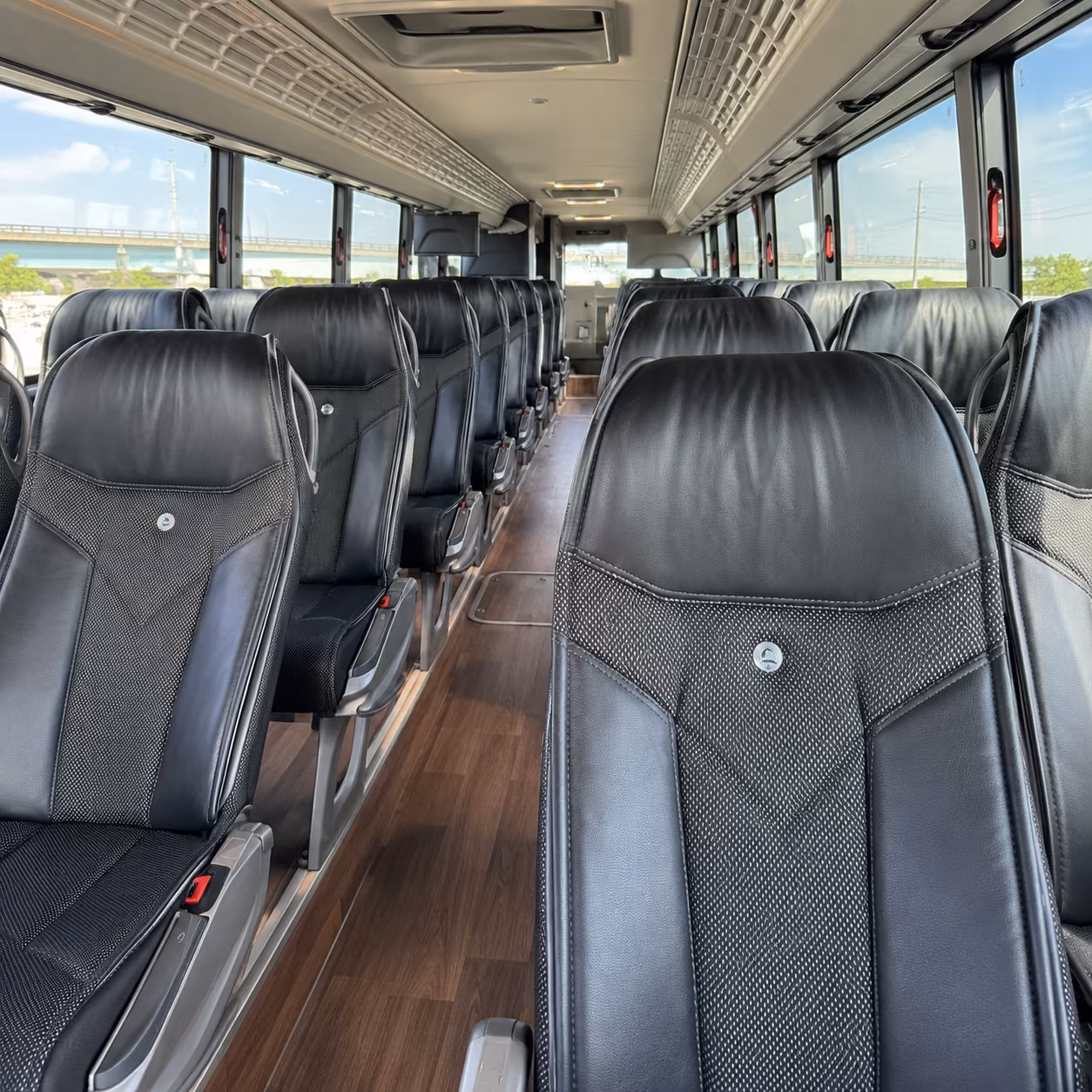 palm coast charter bus interior