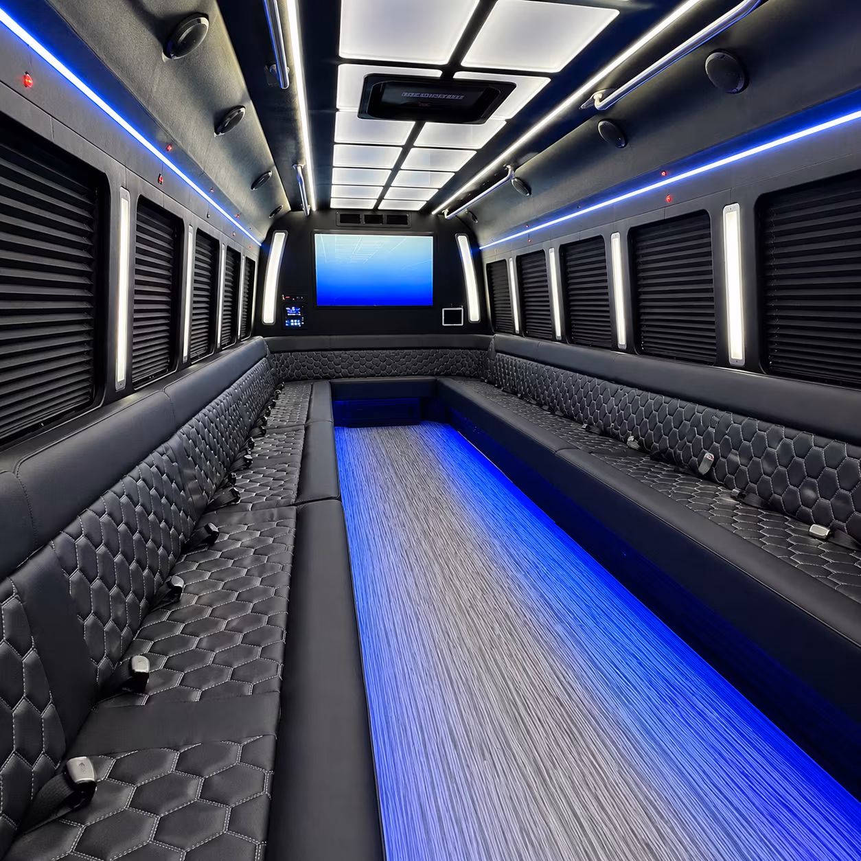 palm coast party bus interior